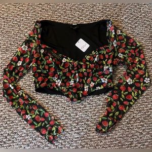 Strawberry corset style top